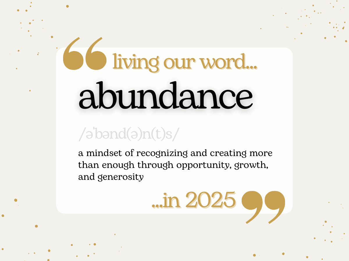 Blog cover featuring The Fremont Senior Living's word of the year: abundance.