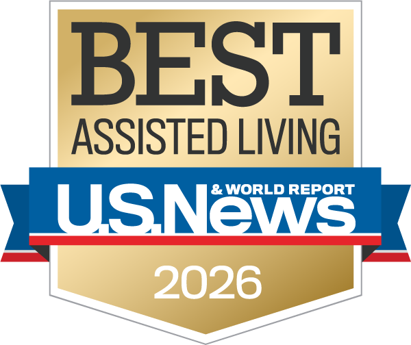 U.S. News 2026 Best Assisted Living award badge recognizing Arrow Senior Living communities for outstanding support and care in assisted living.